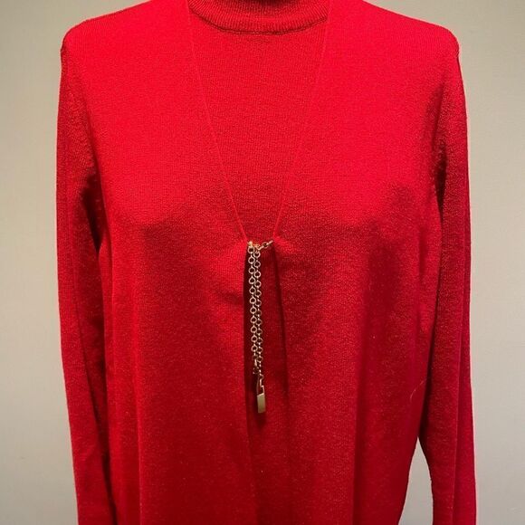 CM Collection Vintage Two-Piece Sweater Set. Short sleeve and Long Cardigan - Picture 3 of 14